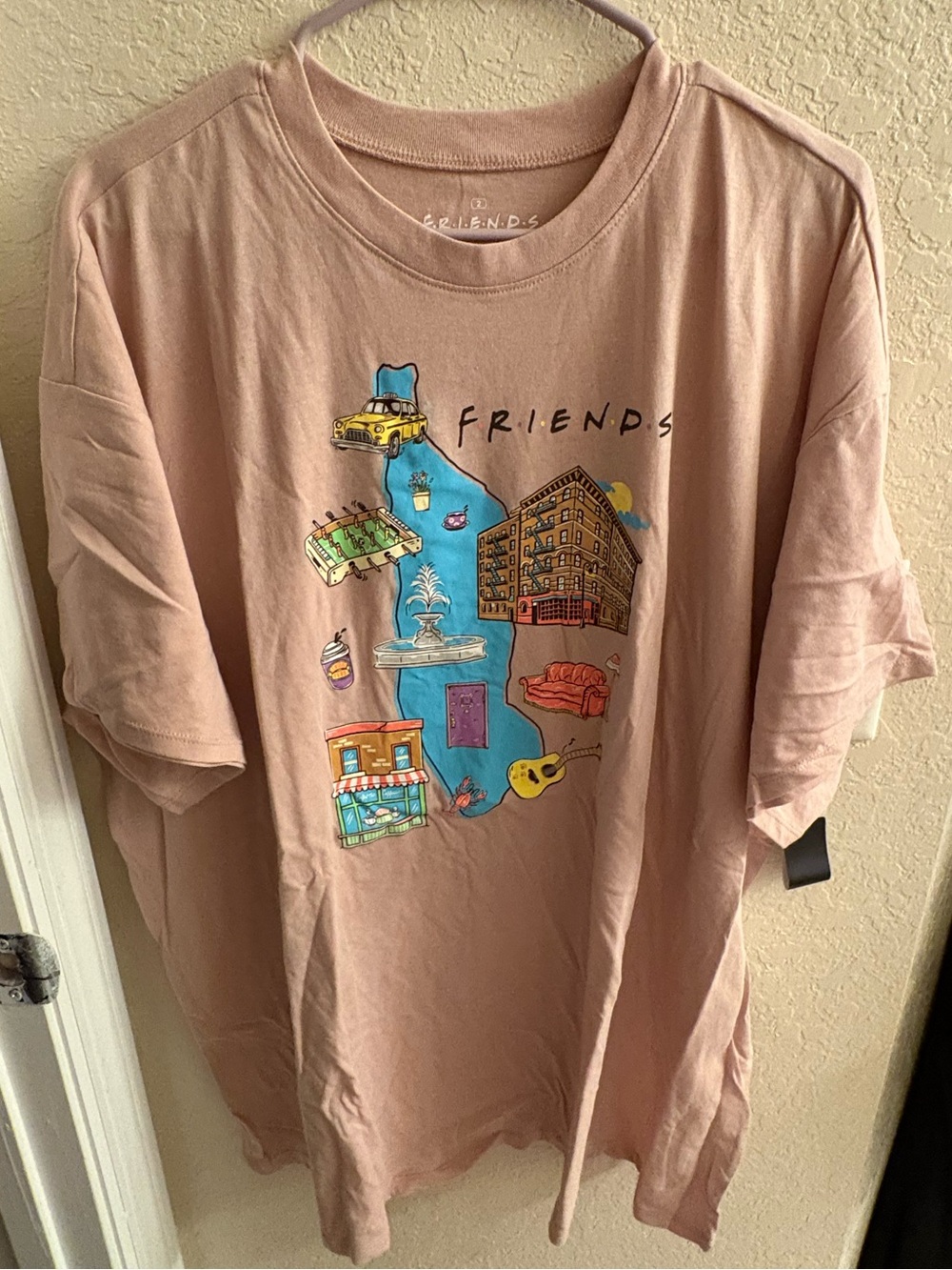 Friends NYC Torrid Dusty Pink Ripple Junction Graphic Tee Plus 2XL BRAND NEW!